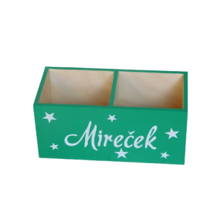 Pastelkovník se jménem 2 komory zelený/smrčkový